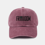 American Freedom Print Washed Baseball Cap