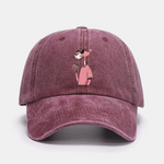 Pink Panther Print Washed Baseball Cap