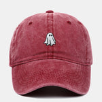 Classic Ghost Embroidered Washed Baseball Cap