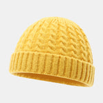 Warm Vintage Cable Knit Beanie Hat