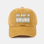 You Might Be Drunk Print Washed Baseball Cap