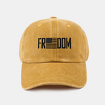 American Freedom Print Washed Baseball Cap