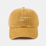 Don't Quit Print Washed Baseball Cap