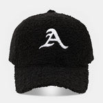Embroidered Letter Pattern Plush Baseball Cap