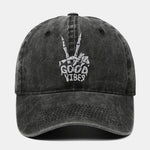 Skull Embroidery Pattern Vintage Distressed Washable Baseball Cap