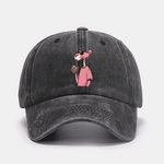 Pink Panther Print Washed Baseball Cap