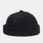 Retro Corduroy Solid Beanie Hat