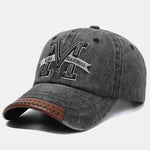Vintage Letter M Embroidered Washed Distressed Baseball Cap