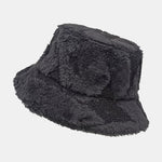 Contrast Color Stitching Plush Warm Bucket Hat