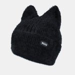 Unisex Cat Ear Shaped Plush Elastic Knitted Hat
