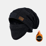 Warm Knitted Hat Face Mask Set Lightweight Warm Ear Cheek Cover