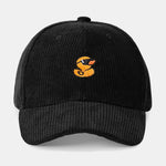 Duck Embroidered Corduroy Baseball Cap
