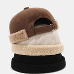 Men Retro Autumn And Winter Thickened Stitching Rimless Hat