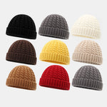 Warm Vintage Cable Knit Beanie Hat