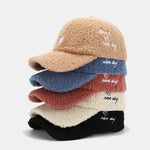 Stylish Plush Baseball Cap With Heart And Letter Embroidery