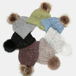 Warm Knitted Hat With Pompom