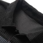 Contrast Corduroy Polo Sweatshirt