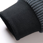 Contrast Corduroy Polo Sweatshirt