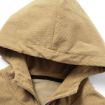 Relax Fit Quarter-Zip Corduroy Hoodie