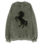 Stallion rearing on hind legs - Vintage Sweatshirt