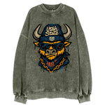 Logan Aggie wearing Utah State beanie with USU patch - Vintage Sweatshirt