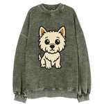 West Highland White Terrier - Alert standing pose - Vintage Sweatshirt
