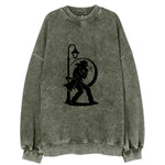 Blues harmonica player under streetlight - Vintage Sweatshirt