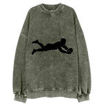 Rugby player diving for try - Vintage Sweatshirt