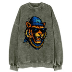 Memphis Tiger wearing Memphis beanie with M patch - Vintage Sweatshirt
