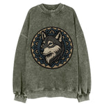 Mandala Wolf Pattern  - Vintage Sweatshirt