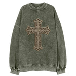 Filigree Cross  - Vintage Sweatshirt