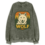 Arctic White Wolf  - Vintage Sweatshirt