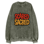 SCARED;SACRED JOURNEY Spiritual Purple Hat - Vintage Sweatshirt