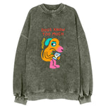 CATS OWN YOU | Cat on throne pointing down - Vintage Sweatshirt