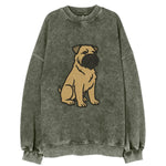 Bouvier des Flandres - Fawn rough coat embroidered design - Vintage Sweatshirt
