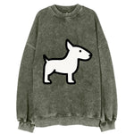 Bull Terrier - White egg-shaped head flat side profile - Vintage Sweatshirt
