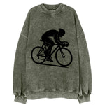 Sprint cyclist racing stance - Vintage Sweatshirt