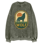 Carbon Fiber Wolf  - Vintage Sweatshirt