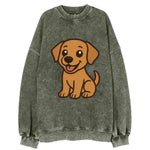 Labrador - Happy panting expression - Vintage Sweatshirt