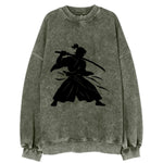 Japanese samurai sword draw - Vintage Sweatshirt