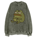 The Frog Judges Silently - Vintage Sweatshirt