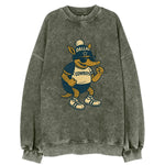 Dallas Armadillo wearing Cowboys beanie with lone star patch and wayfarer - Vintage Sweatshirt