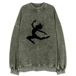 Contemporary dancer leap mid-air - Vintage Sweatshirt