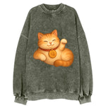 Maneki Neko Pose - Vintage Sweatshirt