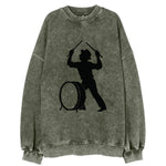 Drummer with drumsticks raised high - Vintage Sweatshirt