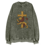 Lion and Cross  - Vintage Sweatshirt