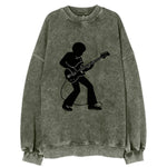 Bass guitarist slap technique - Vintage Sweatshirt