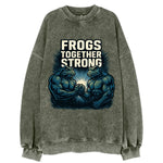 Frogs Together Strong 4 - Vintage Sweatshirt