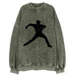 Baseball pitcher wind-up motion - Vintage Sweatshirt