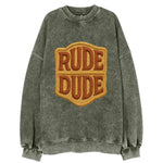 RUDE;DUDE ENERGY Surf Green Trucker - Vintage Sweatshirt